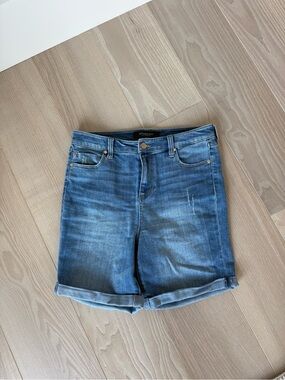 Liverpool Faded Blue Cuffed Denim Shorts